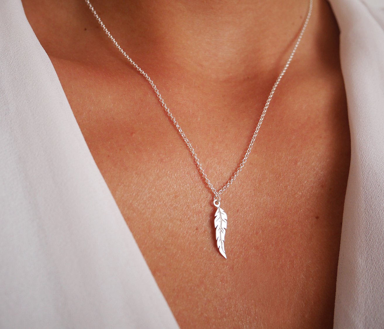 Collier Plum's - Petite plume - Argent 925