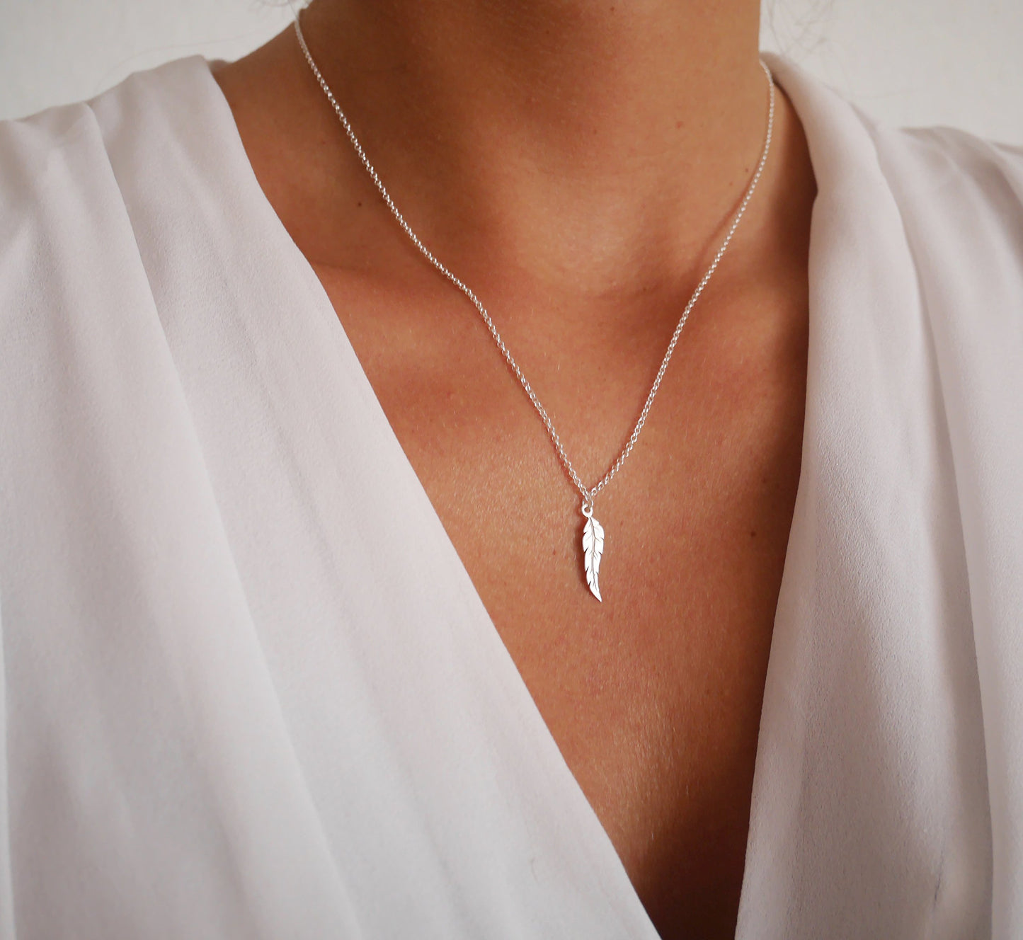 Collier Plum's - Petite plume - Argent 925