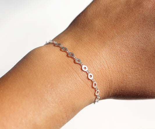 Bracelet Camélia - Chaine de cercles - Argent 925