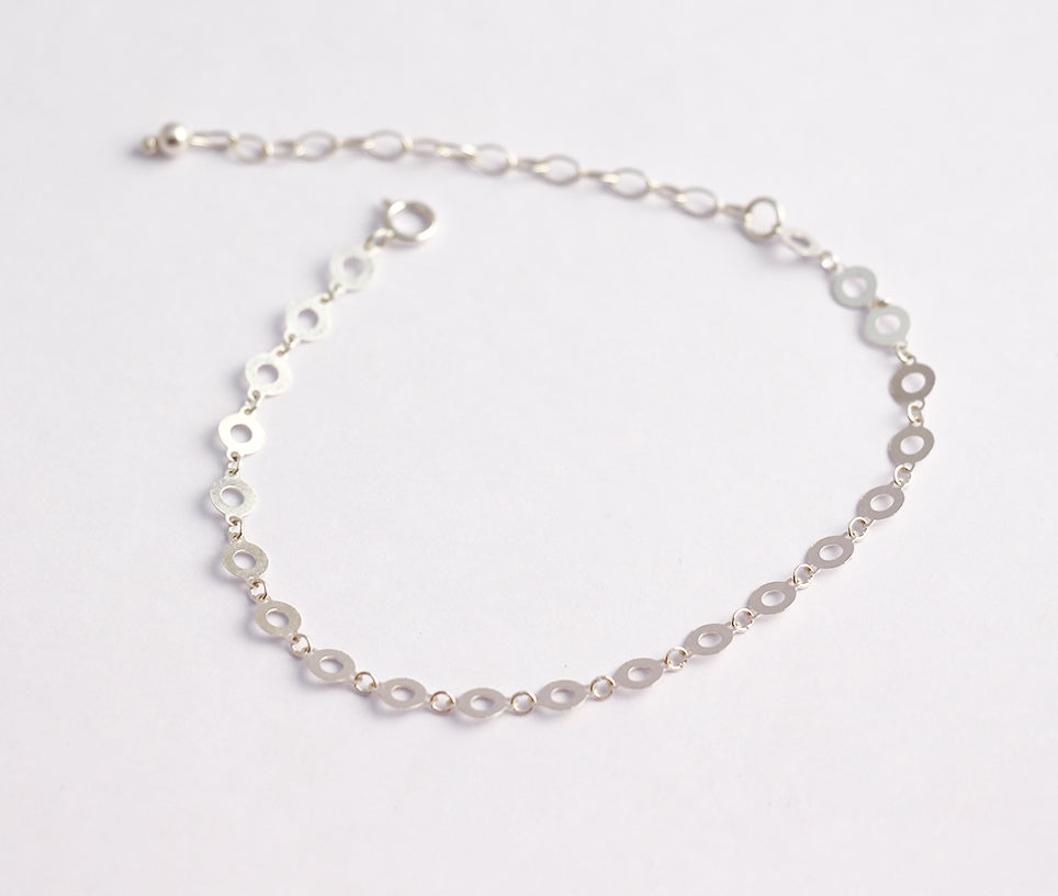 Bijoux de Bras Camélia - Chaîne cercles - Argent 925