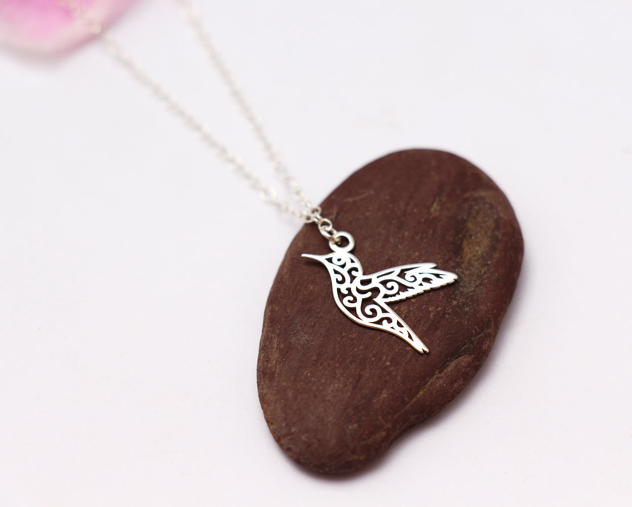 Collier Picaflor - Oiseau colibri - Argent 925