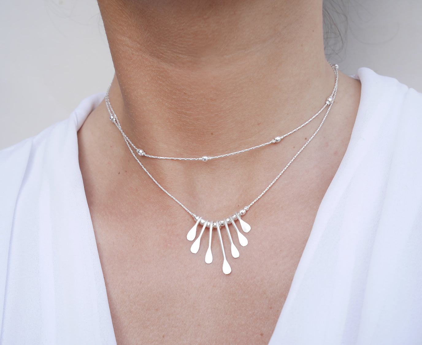 Collier Olympe - Goutte paddle - Argent 925