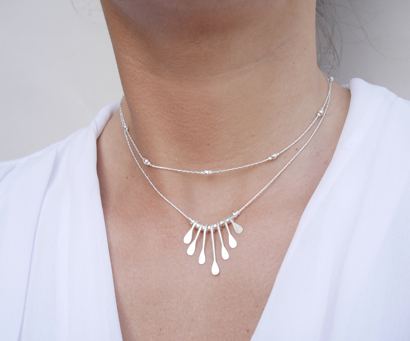 Collier Olympe - Goutte paddle - Argent 925