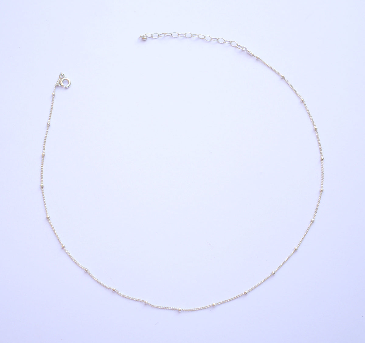 Ras du cou Satélit mini - Choker - Chaîne fine petites boules - Argent 925