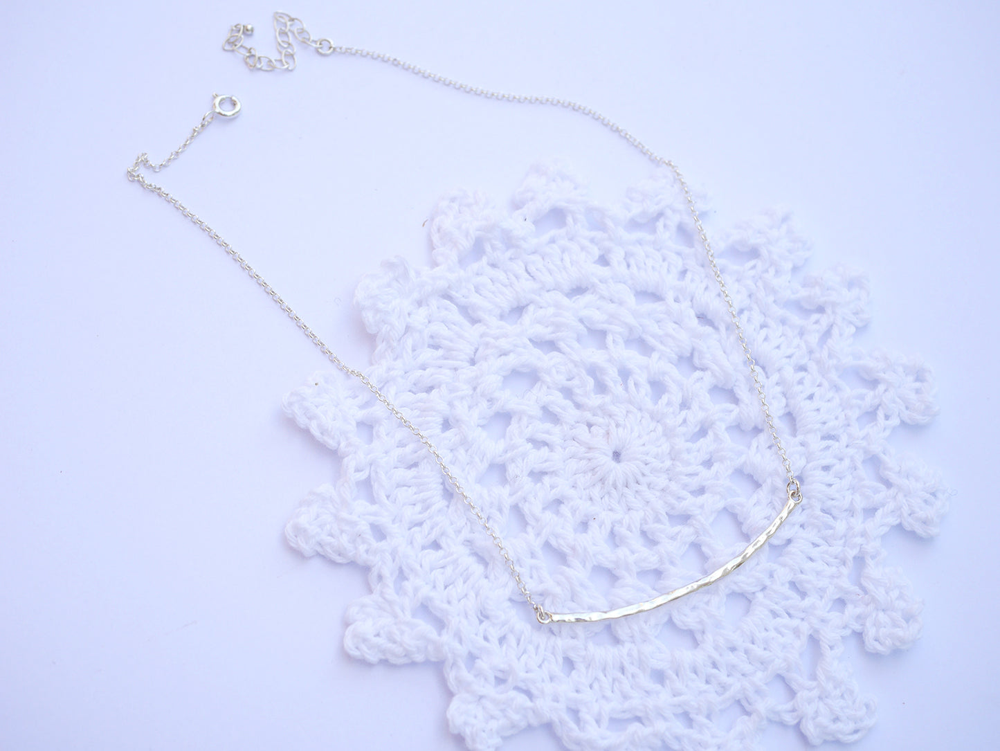 Collier Sierra - Barre martelée - Boho - Argent 925