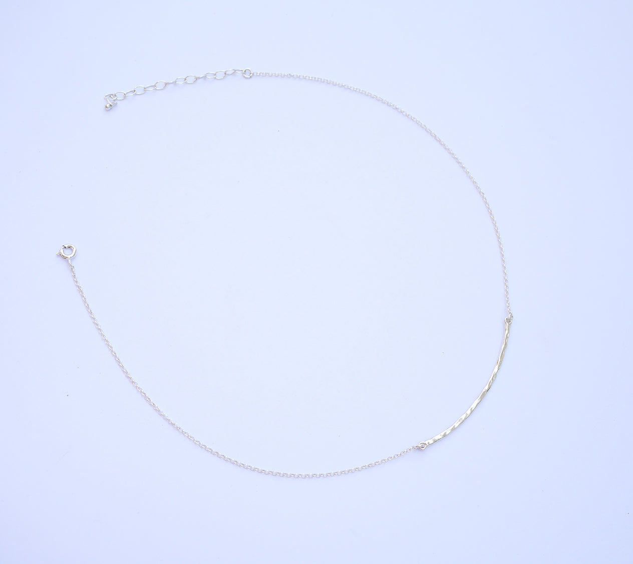 Collier Sierra - Barre martelée - Boho - Argent 925