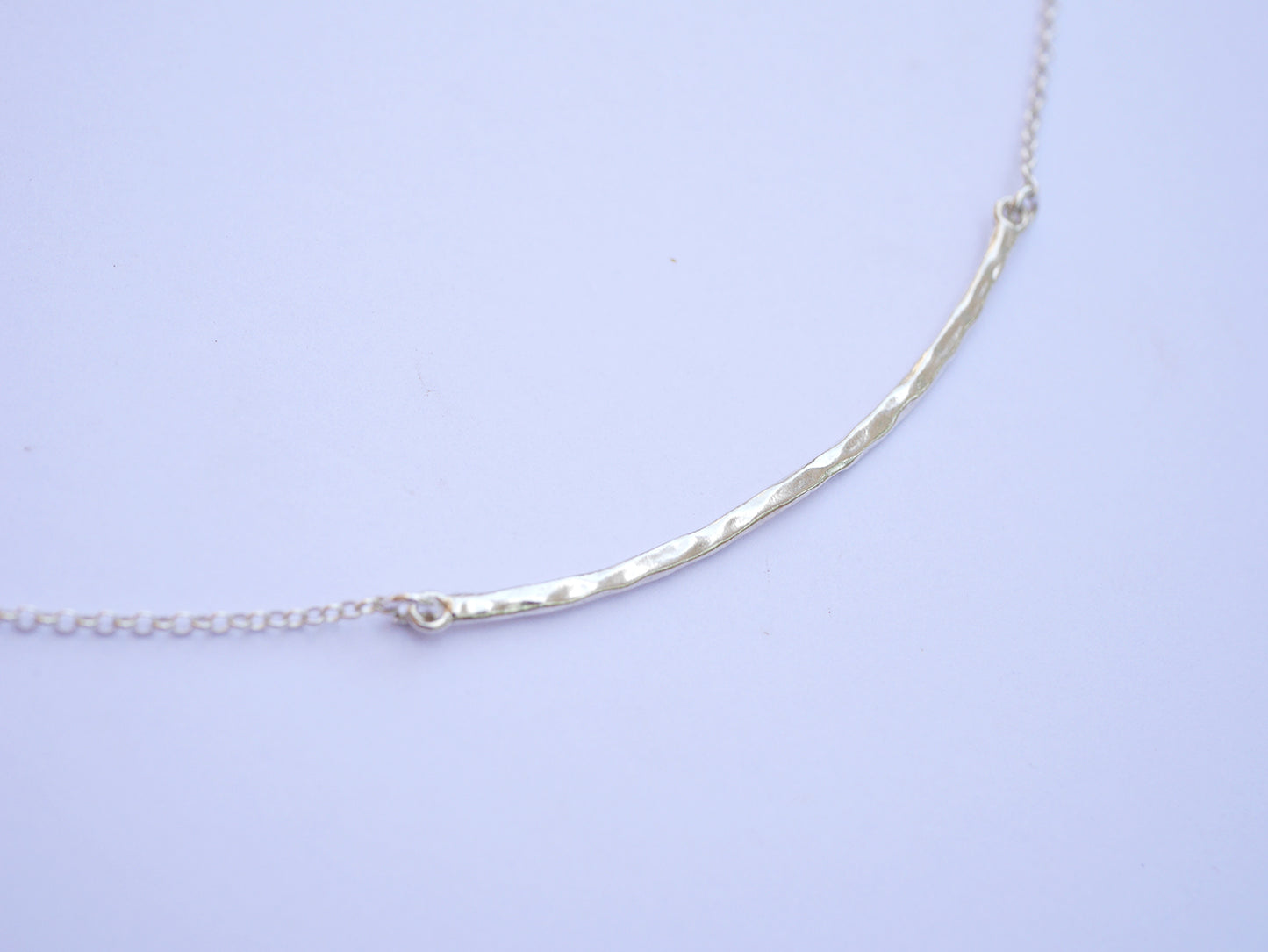 Collier Sierra - Barre martelée - Boho - Argent 925