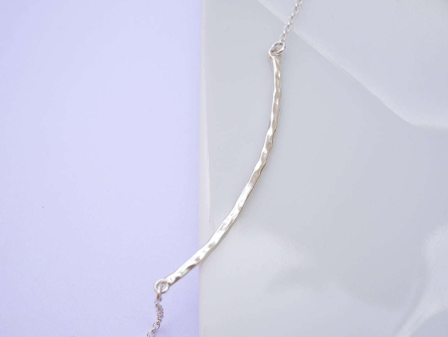 Collier Sierra - Barre martelée - Boho - Argent 925