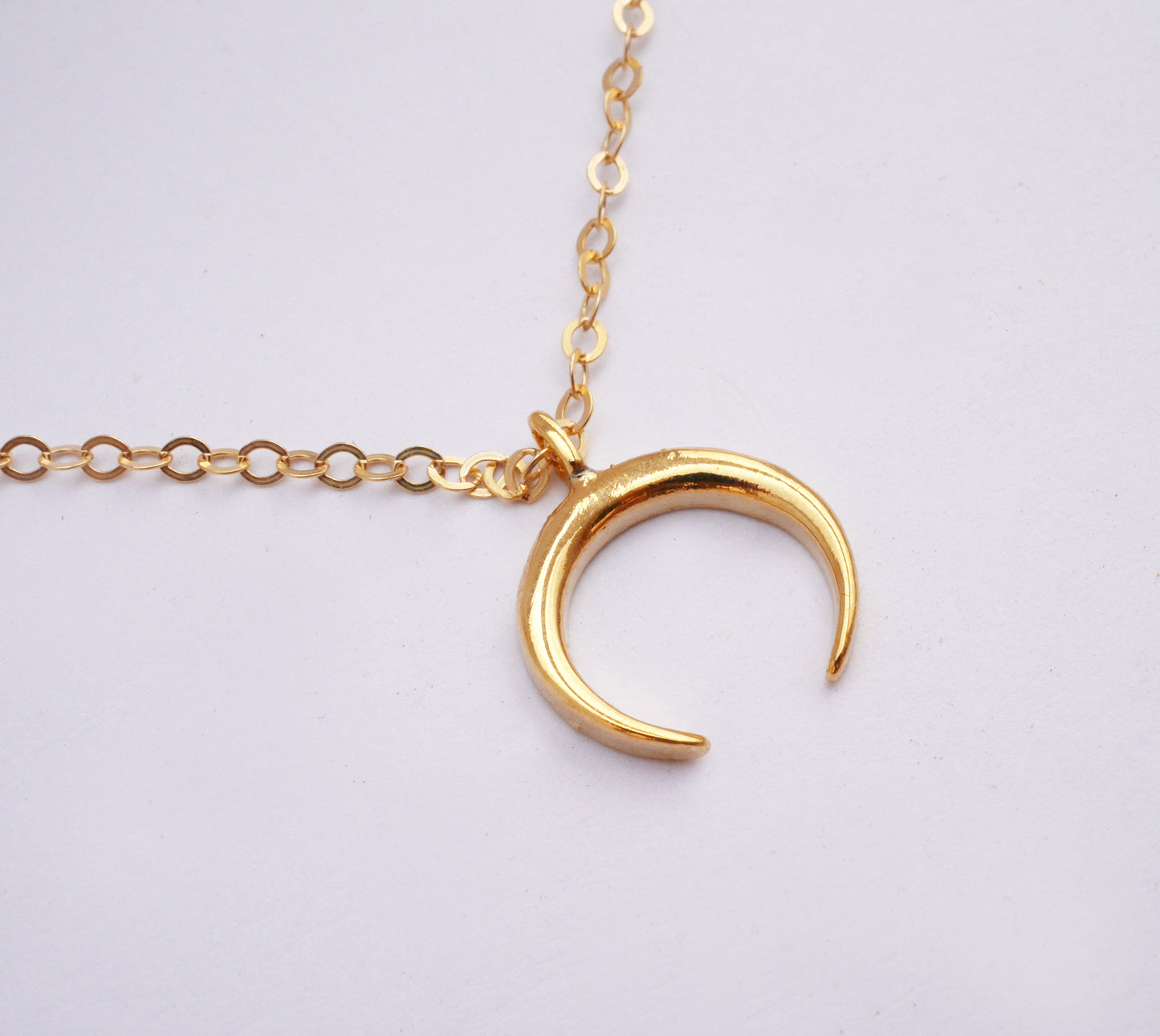 Collier Luna - Croissant de lune - Boho - Plaqué Or