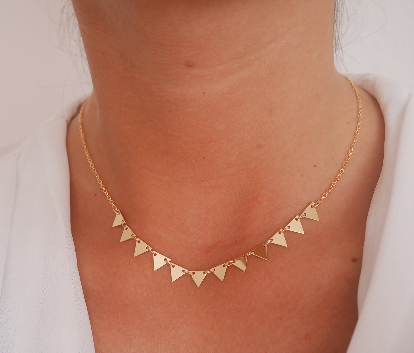 Collier Némésis - Triangles - Géométrique - Plaqué Or