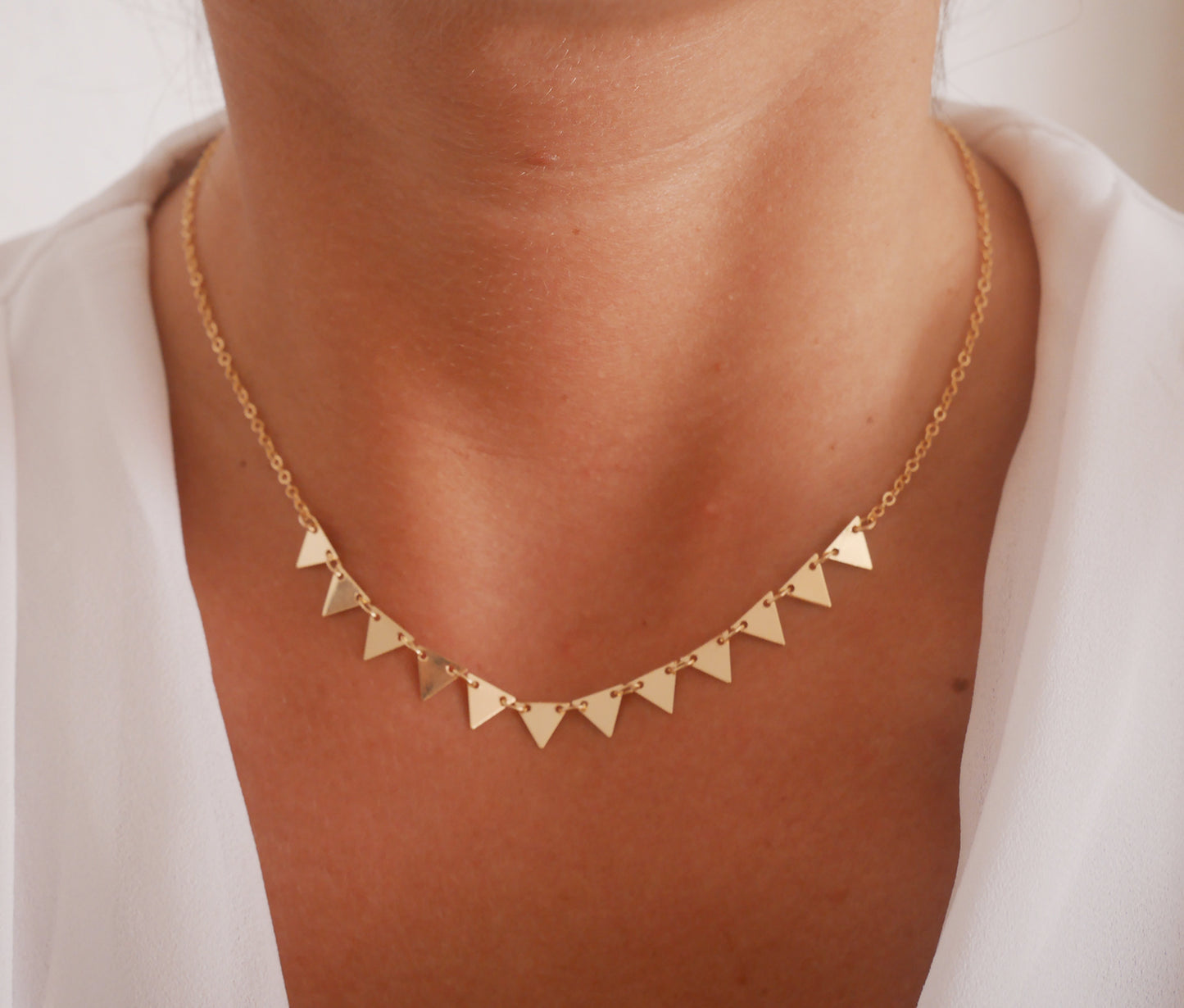 Collier Némésis - Triangles - Géométrique - Plaqué Or