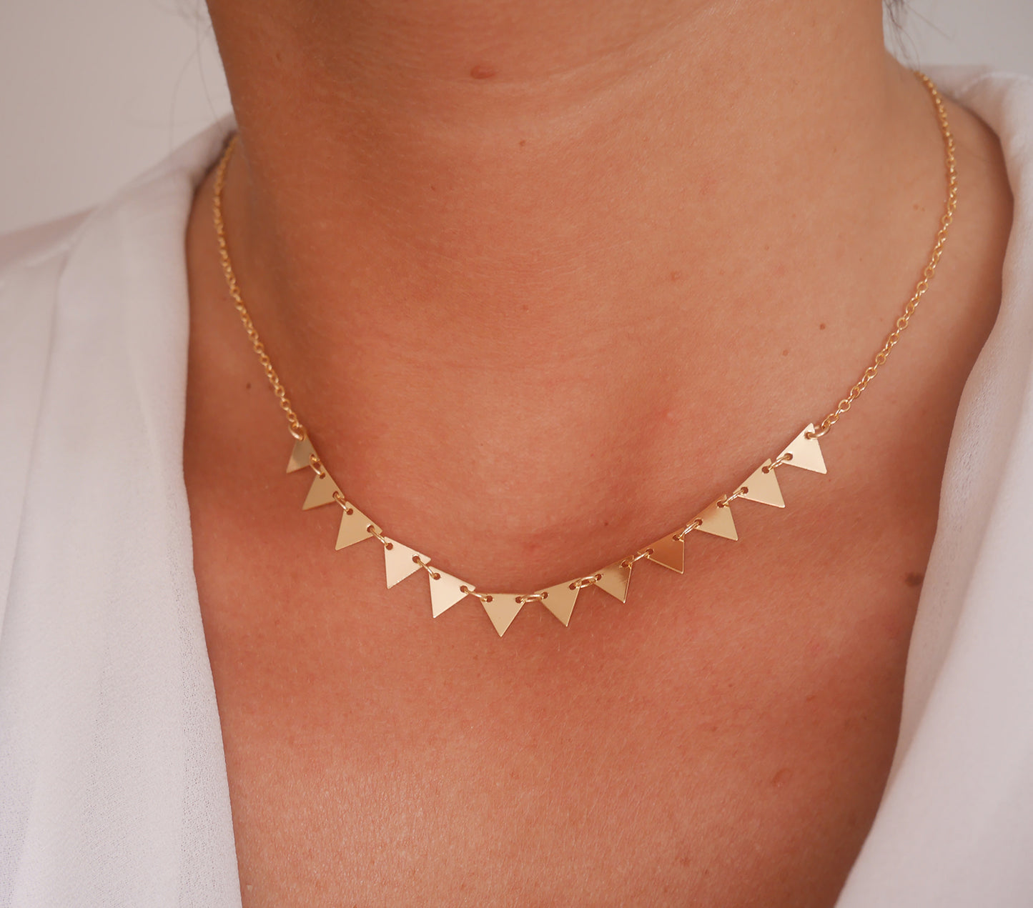 Collier Némésis - Triangles - Géométrique - Plaqué Or