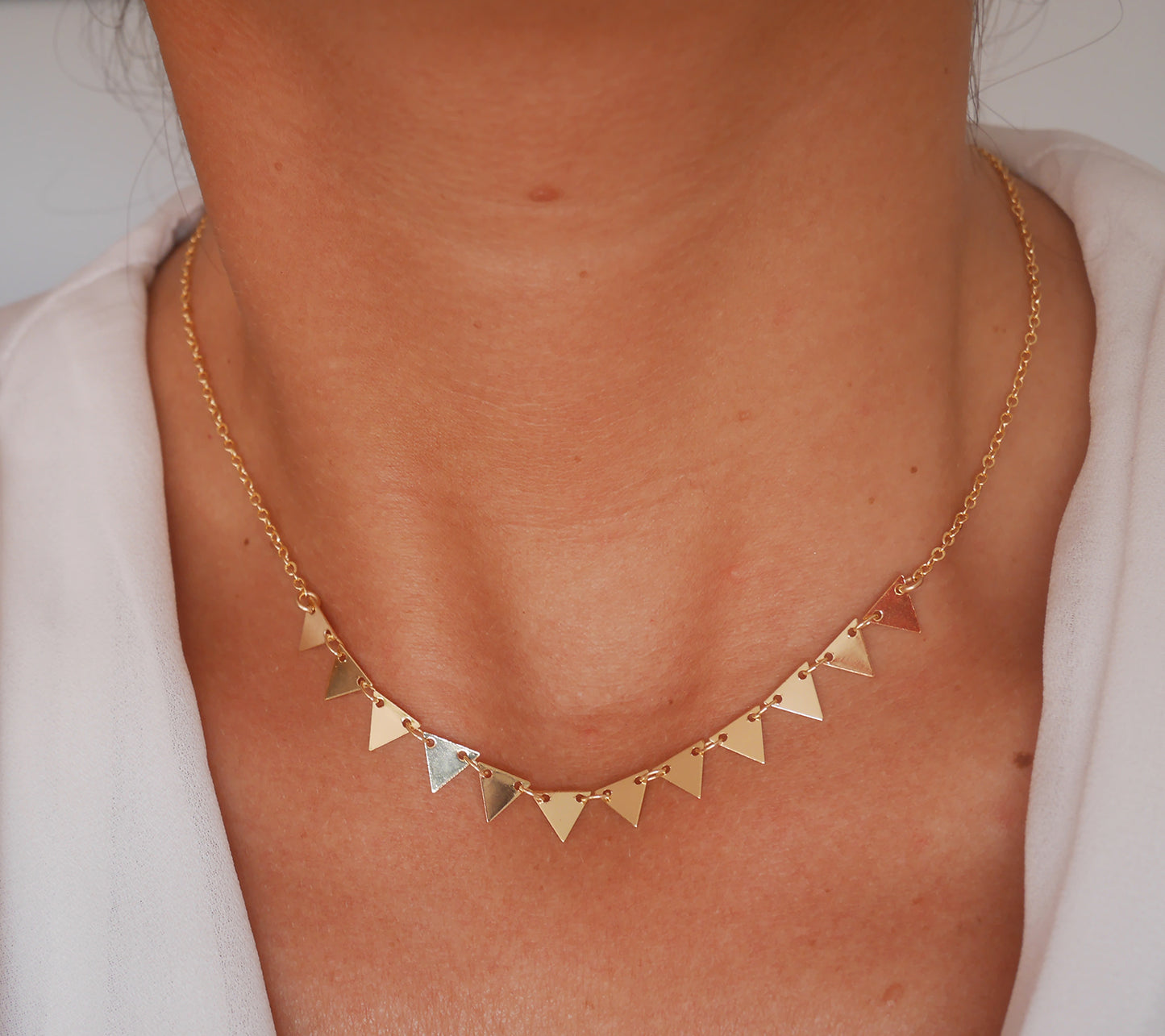 Collier Némésis - Triangles - Géométrique - Plaqué Or