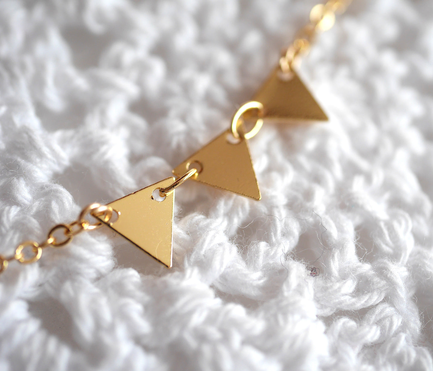 Collier Triunghi - 3 triangles - Plaqué Or