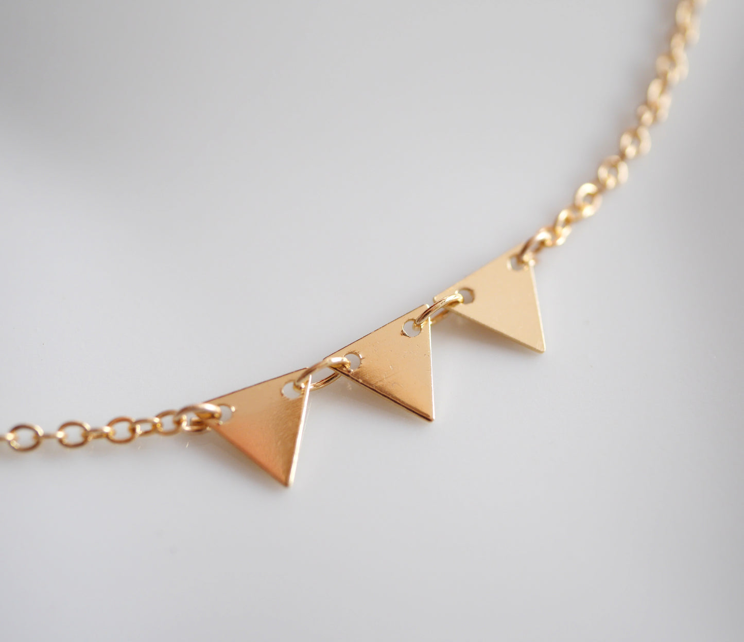 Collier Triunghi - 3 triangles - Plaqué Or