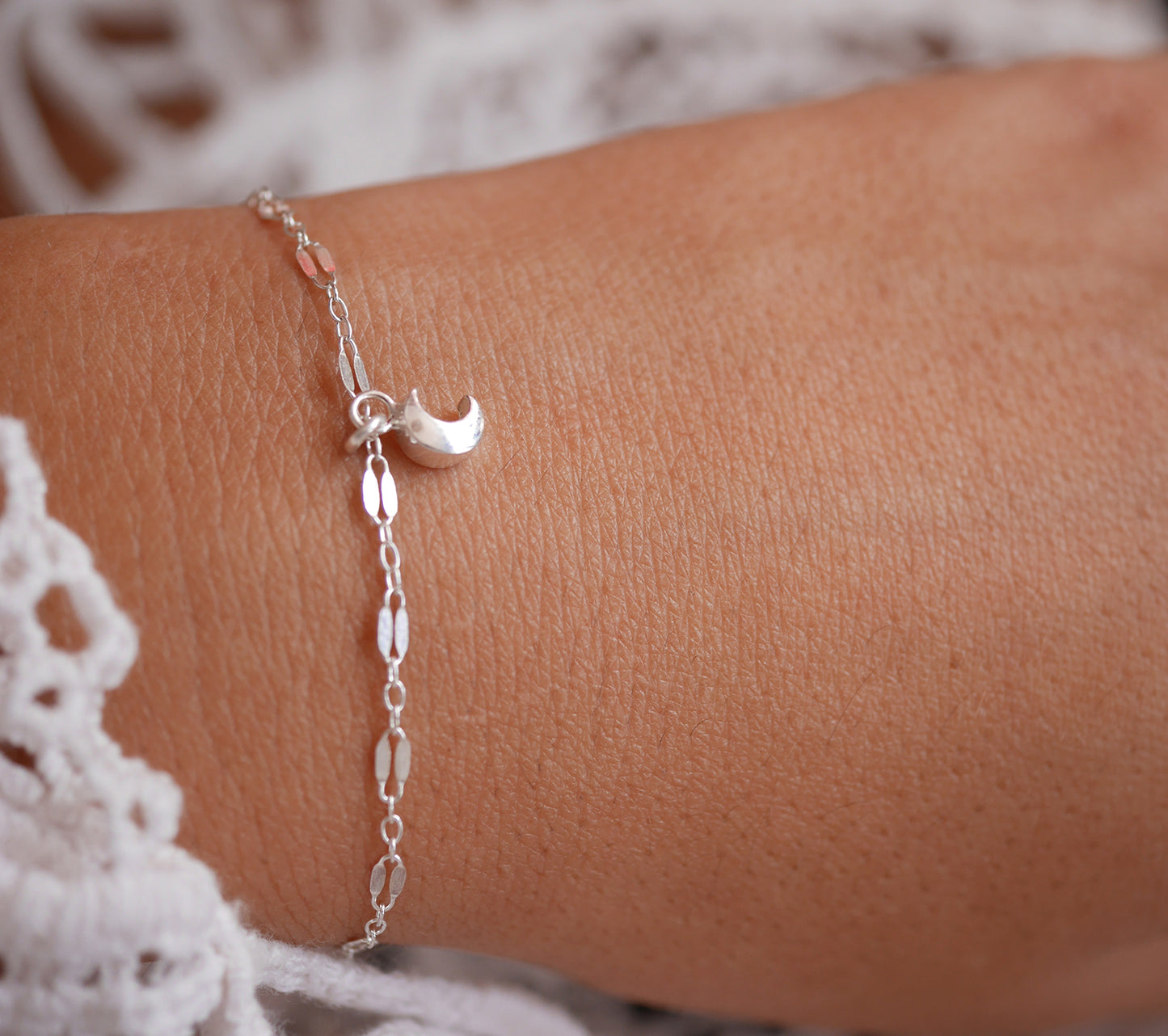 Bracelet Inaë - Mini lune - Argent 925