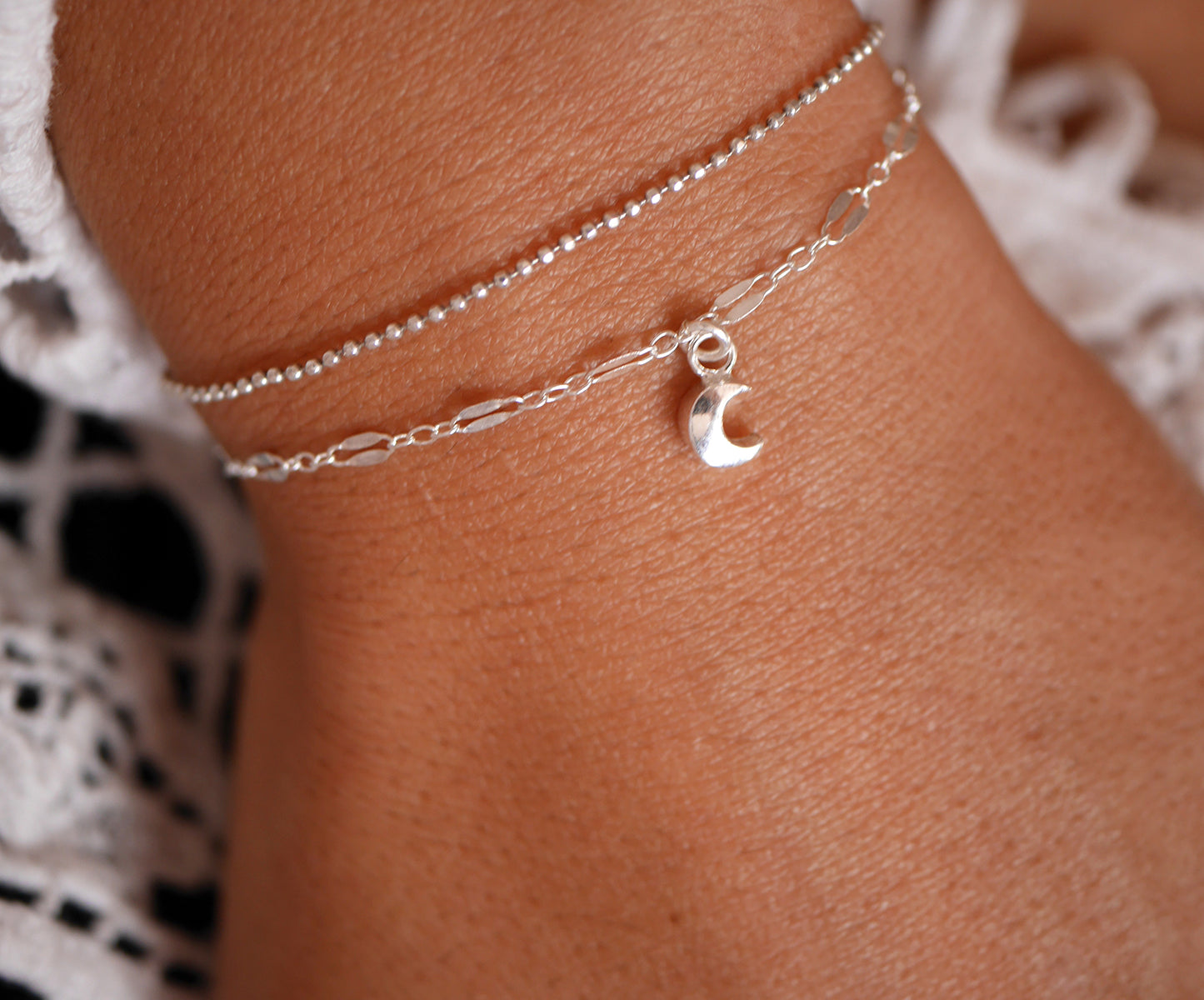 Bracelet Inaë - Mini lune - Argent 925