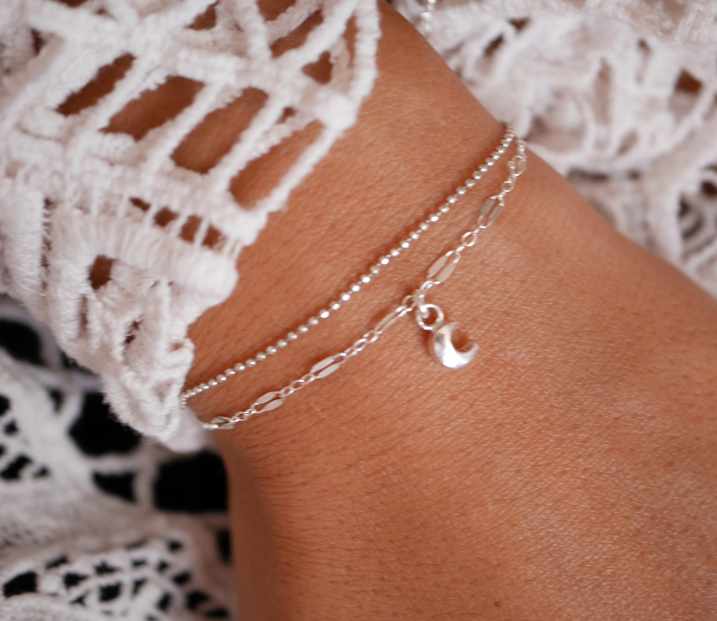 Bracelet Inaë - Mini lune - Argent 925