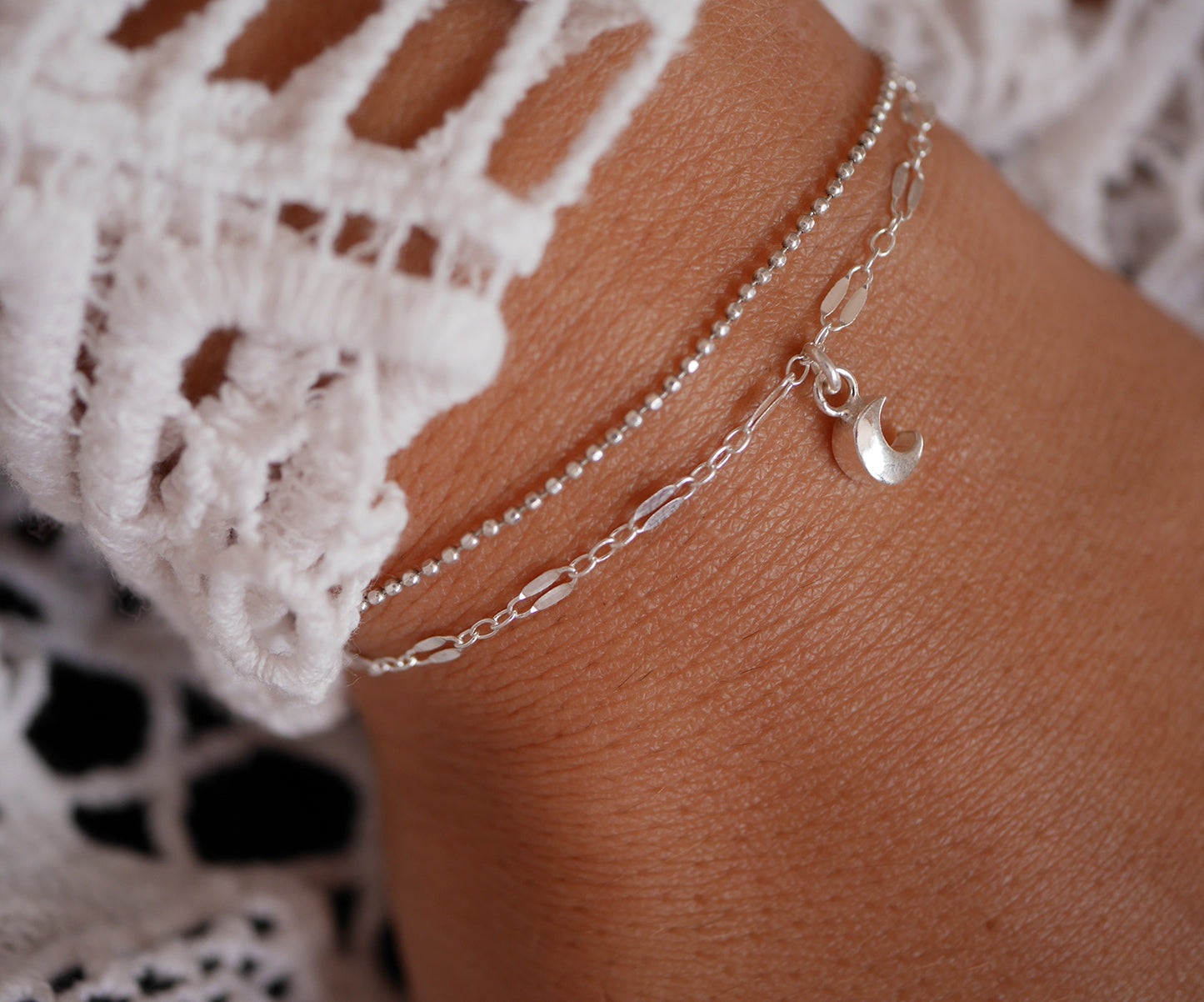 Bracelet Inaë - Mini lune - Argent 925