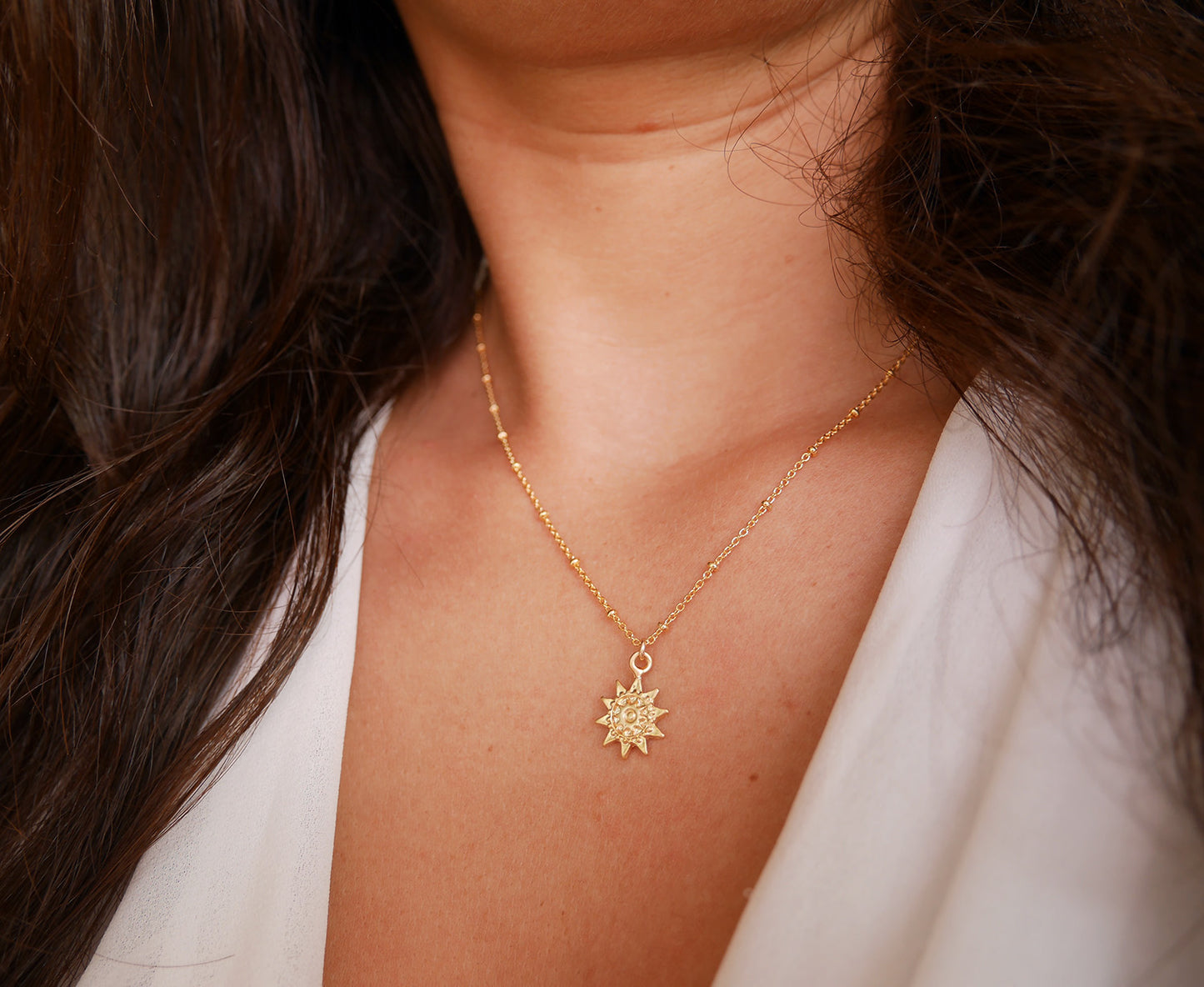 Collier Sunshine - Soleil - Boho - Plaqué Or