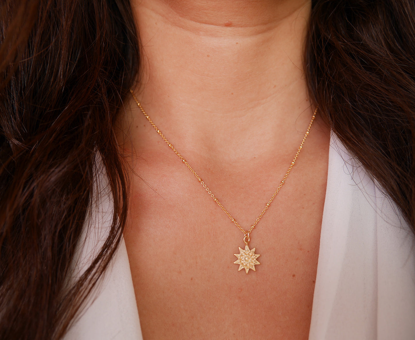 Collier Sunshine - Soleil - Boho - Plaqué Or