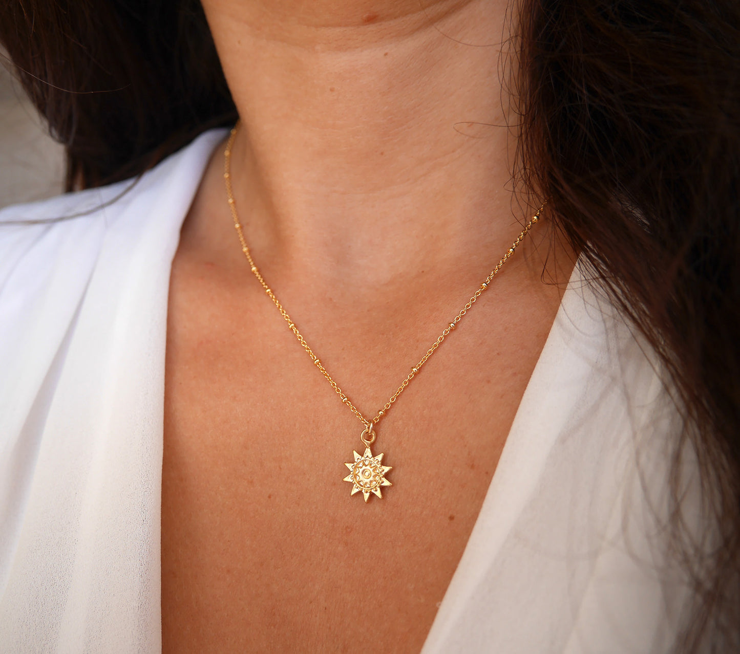 Collier Sunshine - Soleil - Boho - Plaqué Or