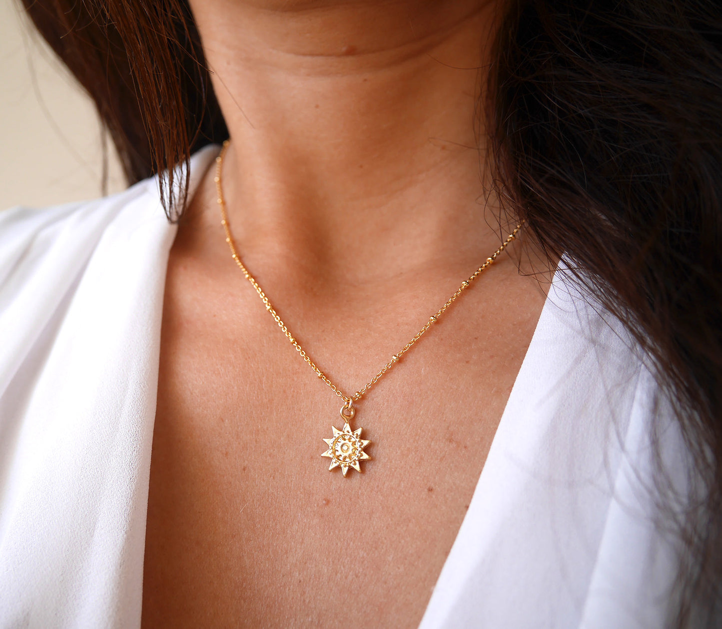 Collier Sunshine - Soleil - Boho - Plaqué Or