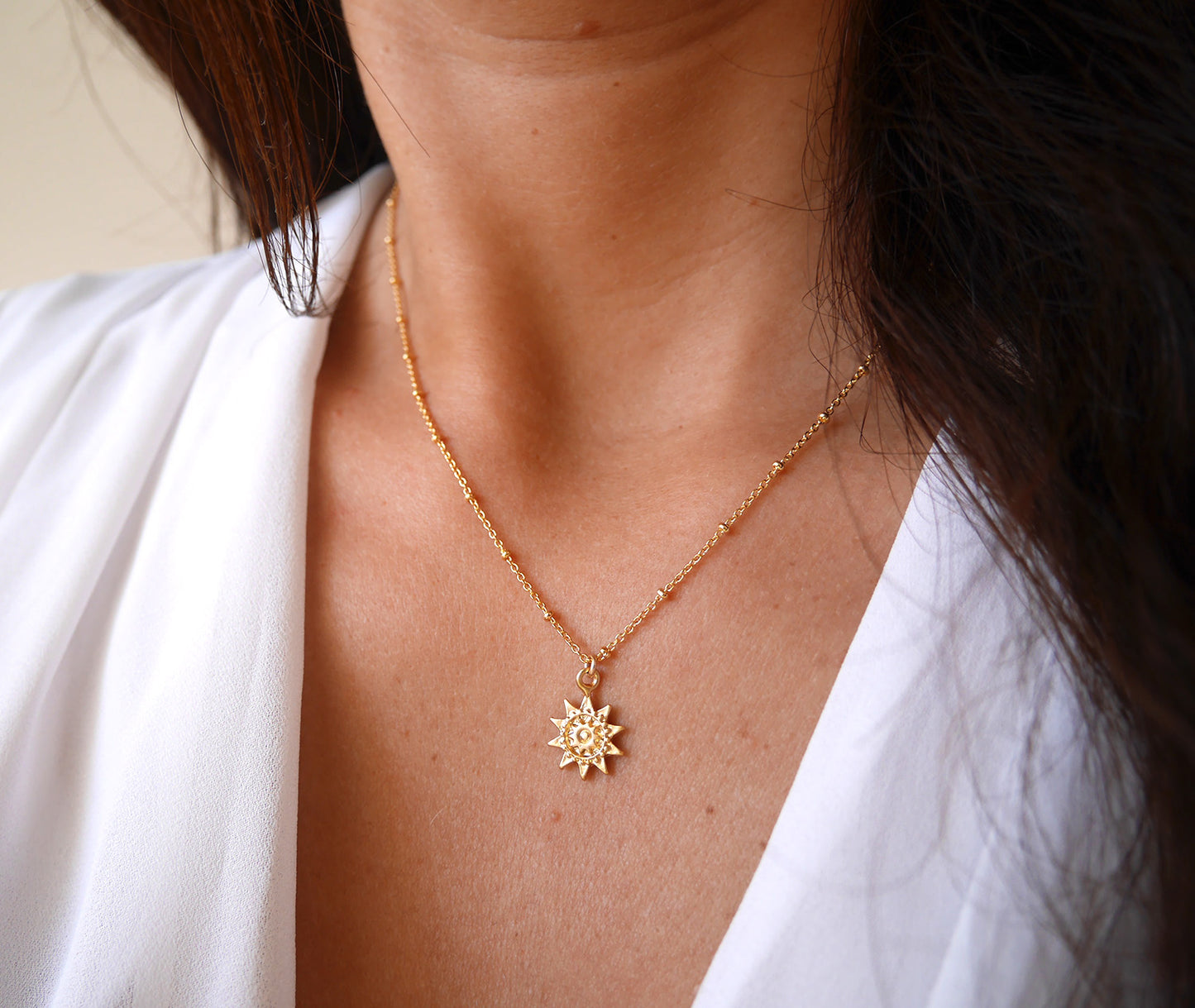 Collier Sunshine - Soleil - Boho - Plaqué Or