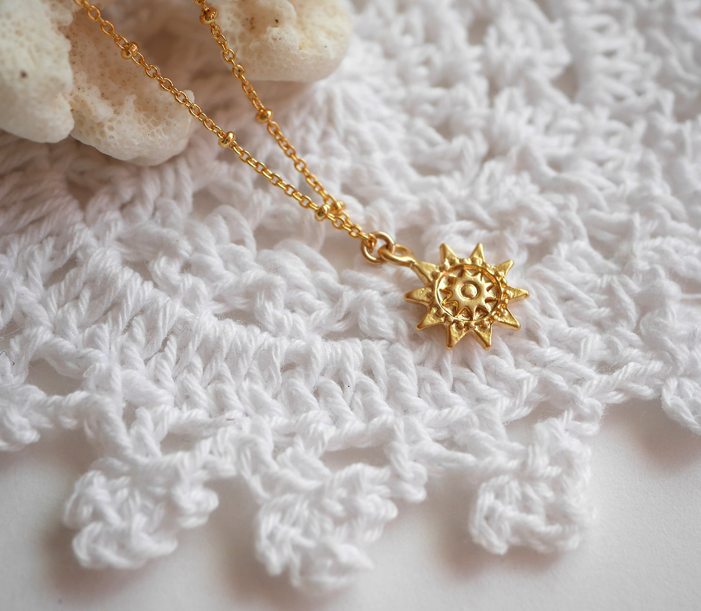 Collier Sunshine - Soleil - Boho - Plaqué Or