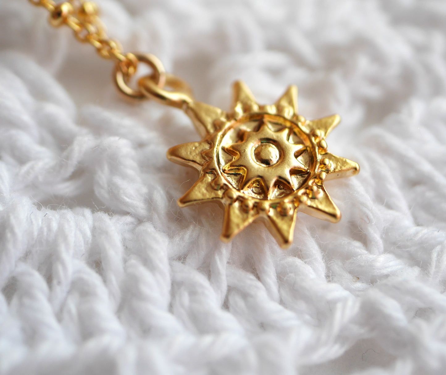 Collier Sunshine - Soleil - Boho - Plaqué Or