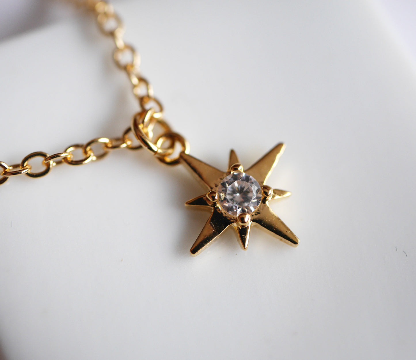 Collier Sirius - Etoile - Strass - Plaqué Or