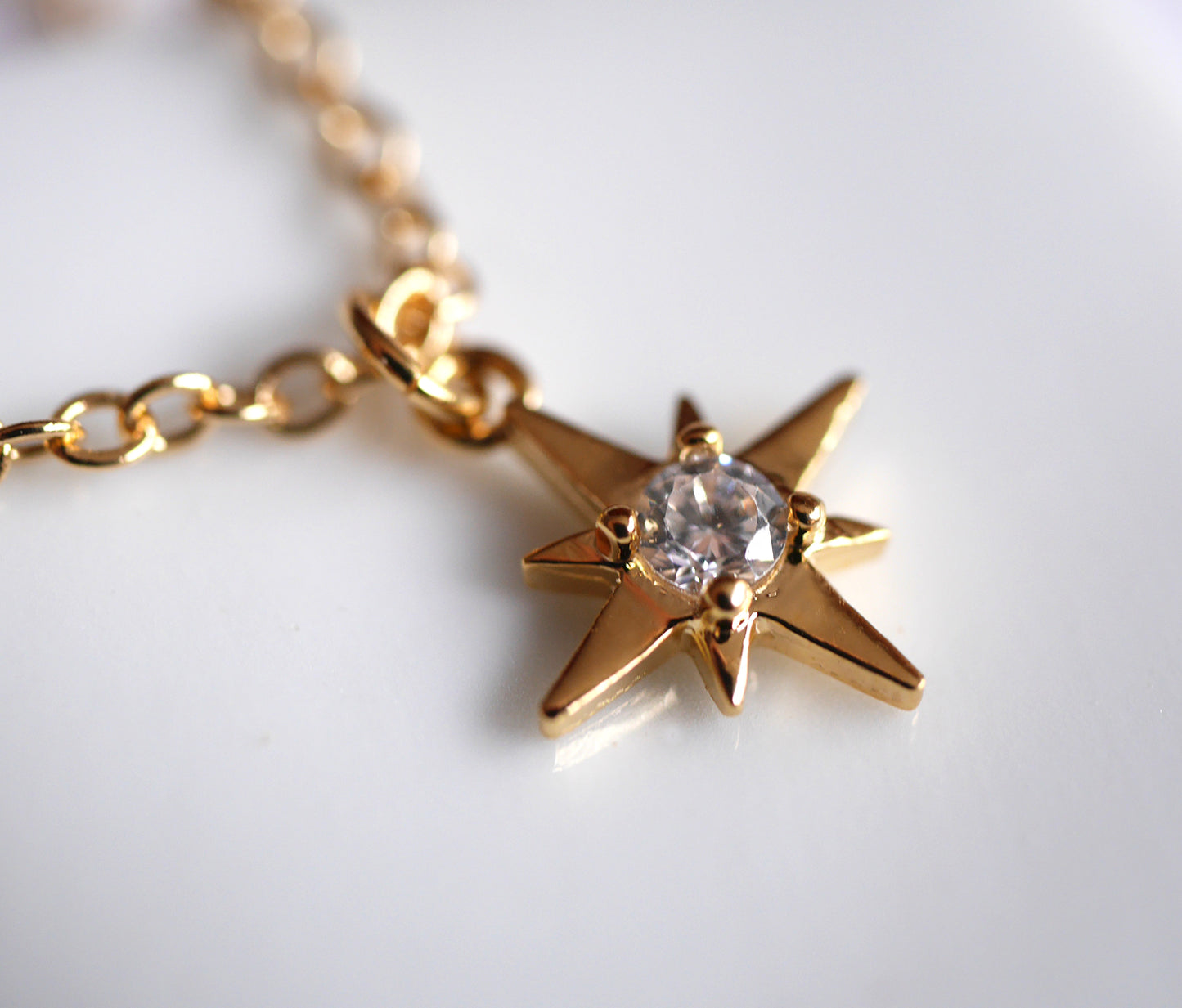 Collier Sirius - Etoile - Strass - Plaqué Or