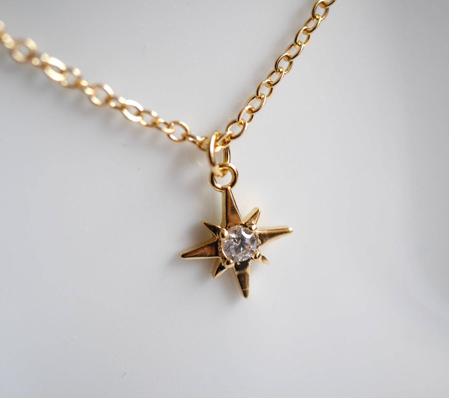 Collier Sirius - Etoile - Strass - Plaqué Or