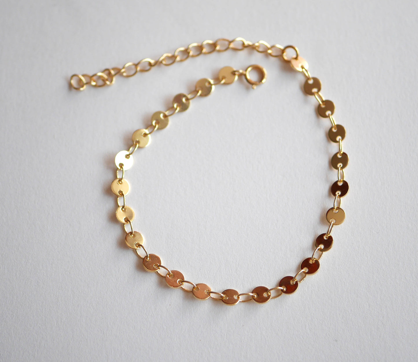 Parure collier + bracelet - Plaqué Or - Chaine de cercles - Doré - Ras de cou - Chocker - Collier court - Bijoux mariage - Minimaliste - Fin