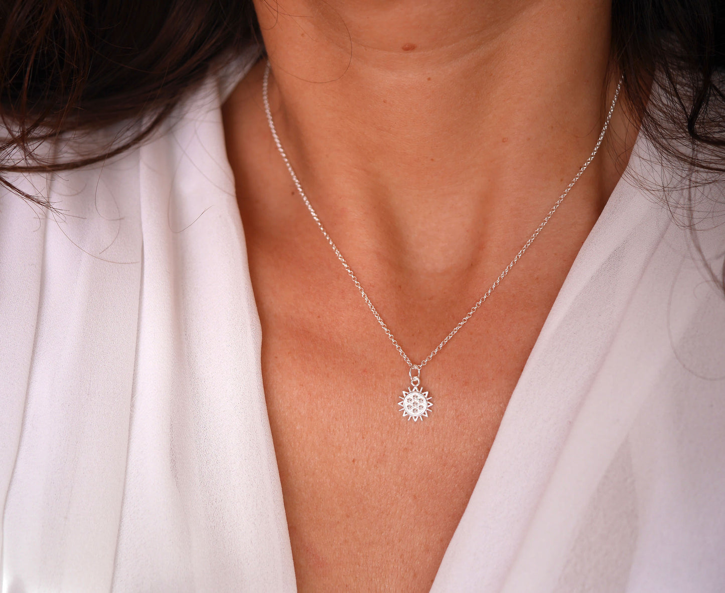 Collier Shiny - Mini soleil - Argent 925