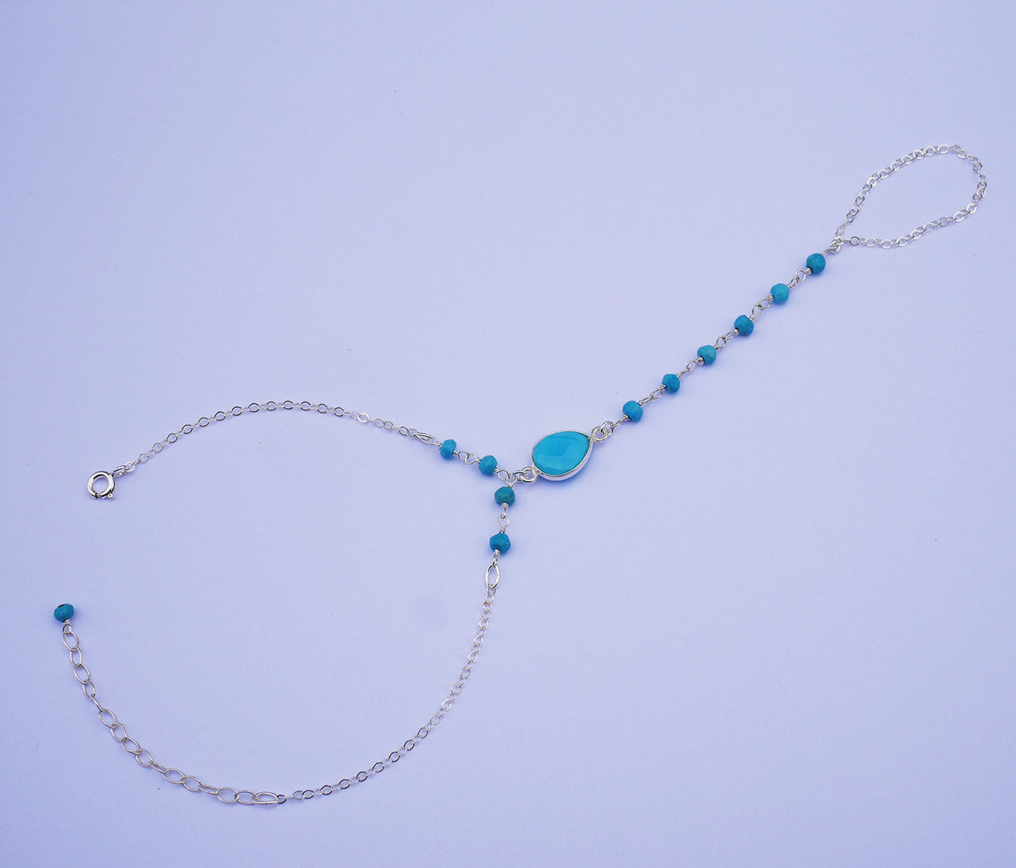 Bijoux de main Ondine - Pierres Turquoise - Argent 925