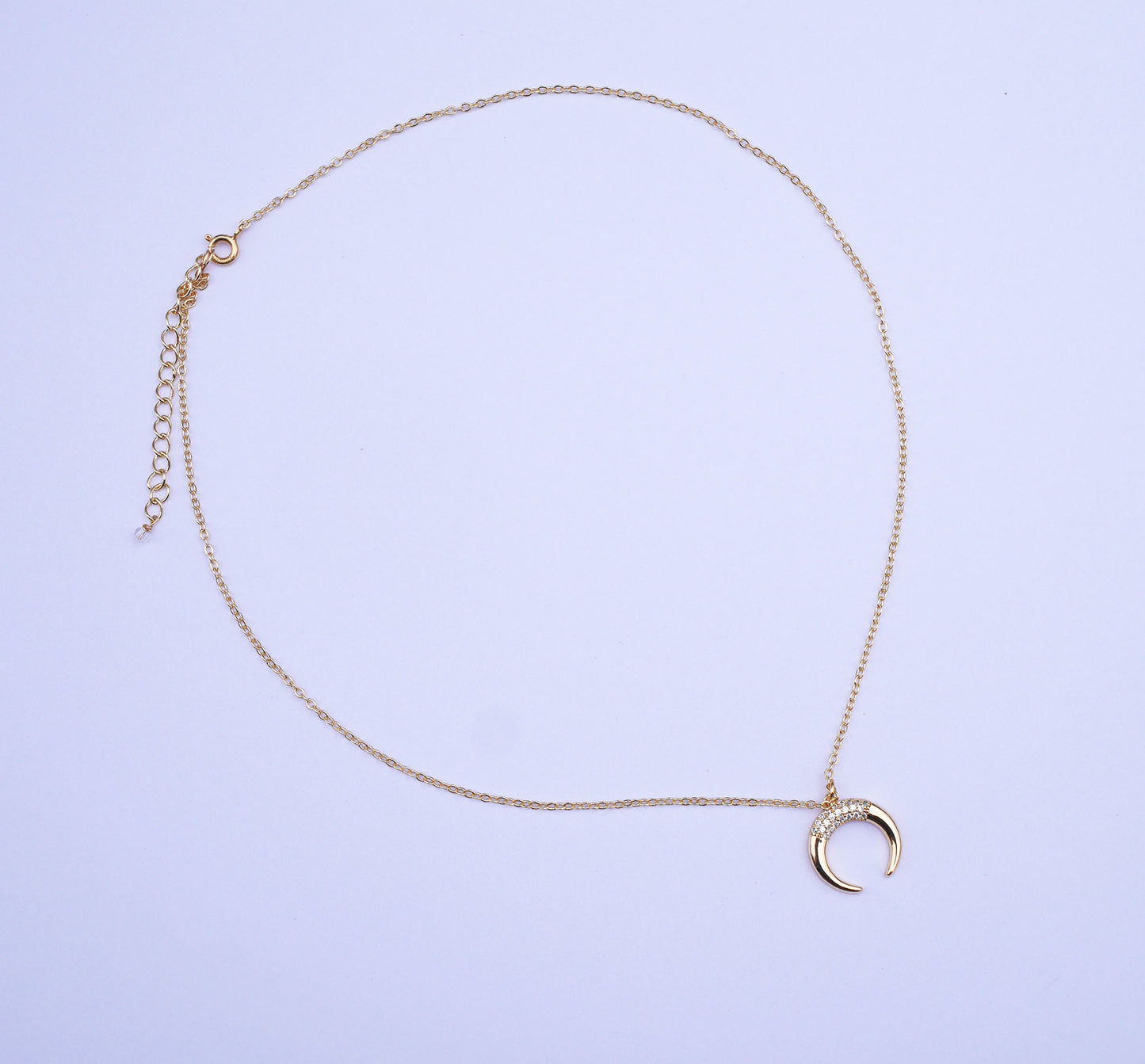 Collier Luna Diamond - Croissant de lune - Plaqué Or