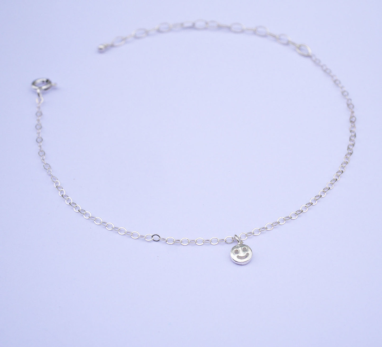 Bracelet Smile - Emoticone sourire content - Bonne humeur - Argent 925