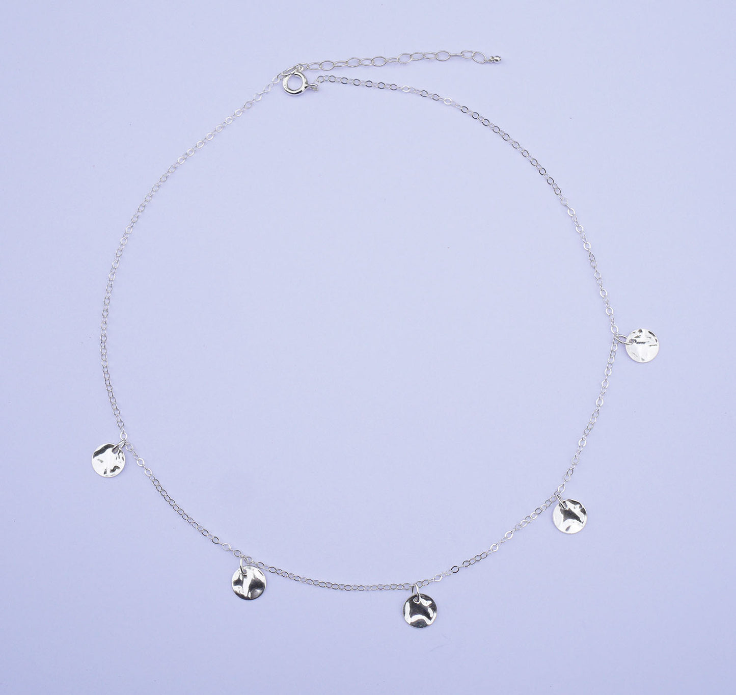 Collier Kiara - 5 médailles martelées - Argent 925