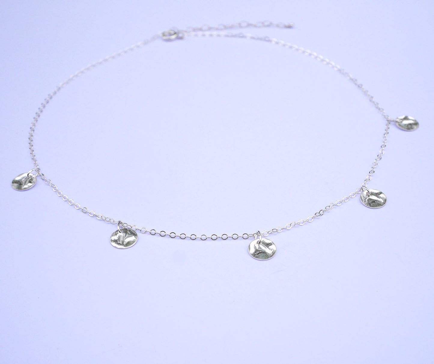 Collier Kiara - 5 médailles martelées - Argent 925