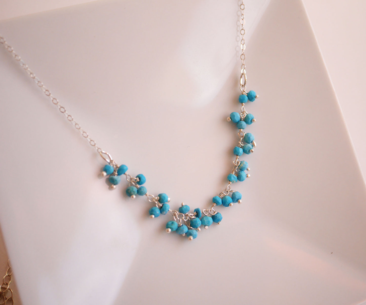 Collier Jaipur - Perles pierre Turquoise - Argent 925