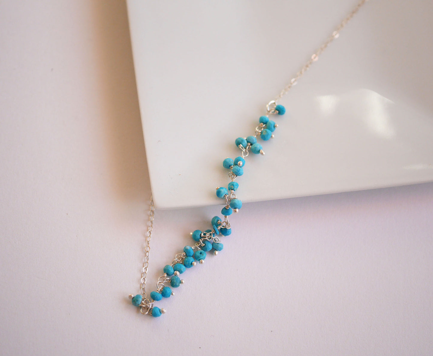 Collier Jaipur - Perles pierre Turquoise - Argent 925