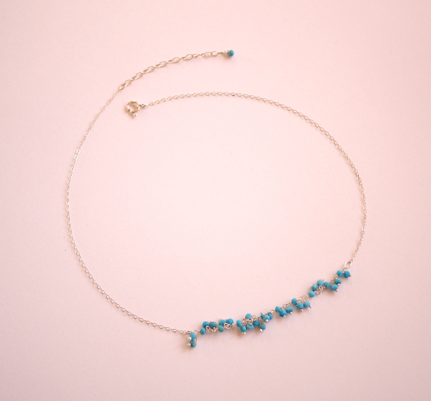 Collier Jaipur - Perles pierre Turquoise - Argent 925