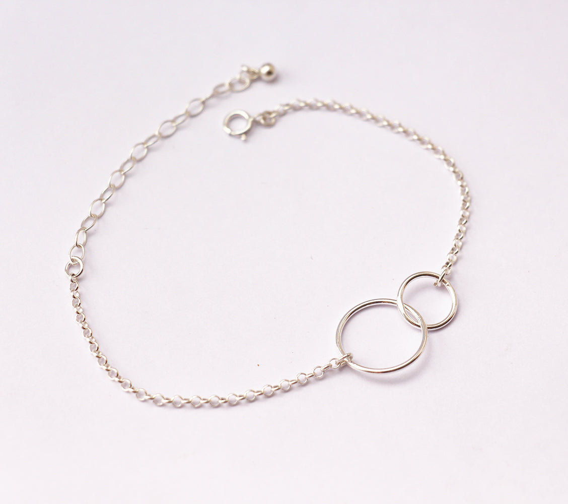 Bracelet Infinity - Double cercles liés - Argent 925