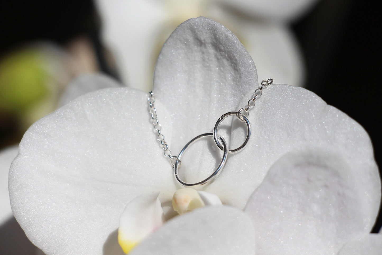 Collier Infinity - Doubles cercles imbriqués - Amour infini - Argent 925