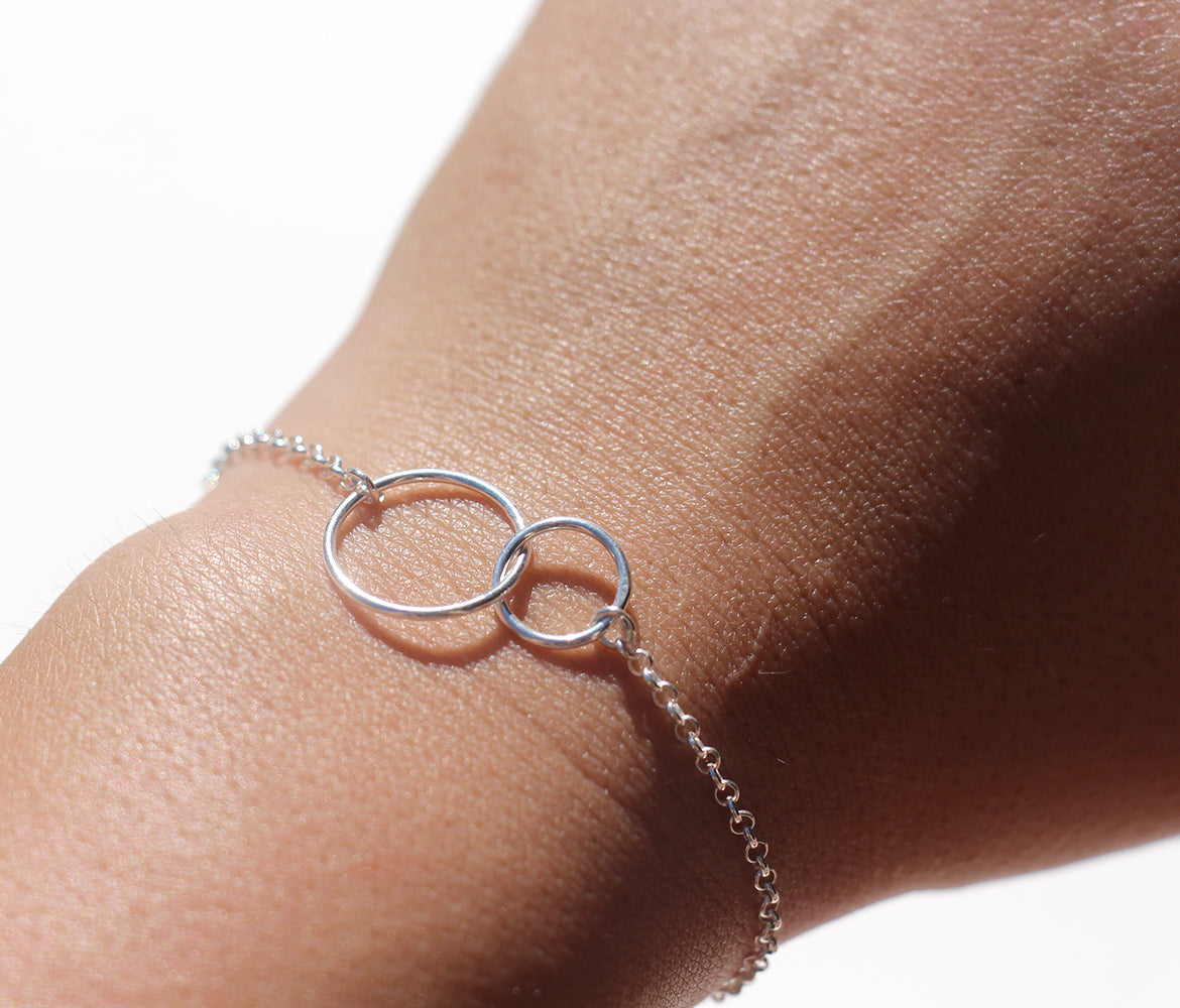 Bracelet Infinity - Double cercles liés - Argent 925