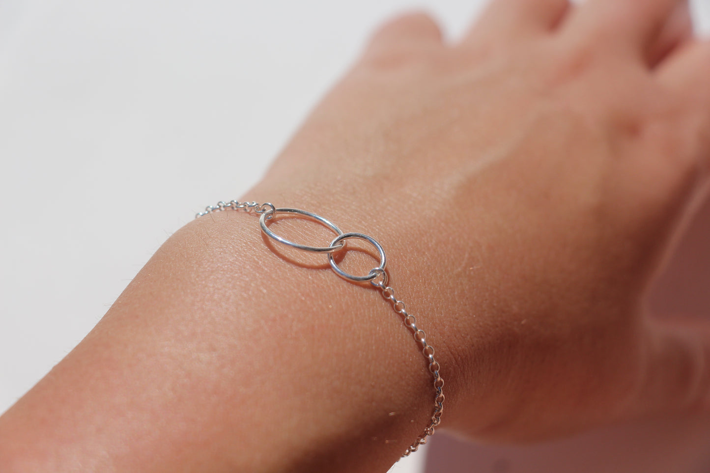 Bracelet Infinity - Double cercles liés - Argent 925