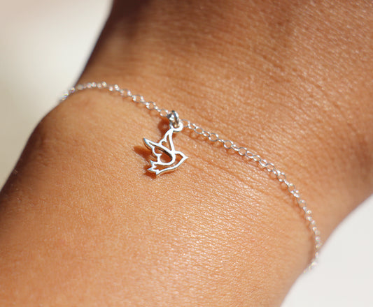 Bracelet Tuvi - Oiseau colombe - Argent 925