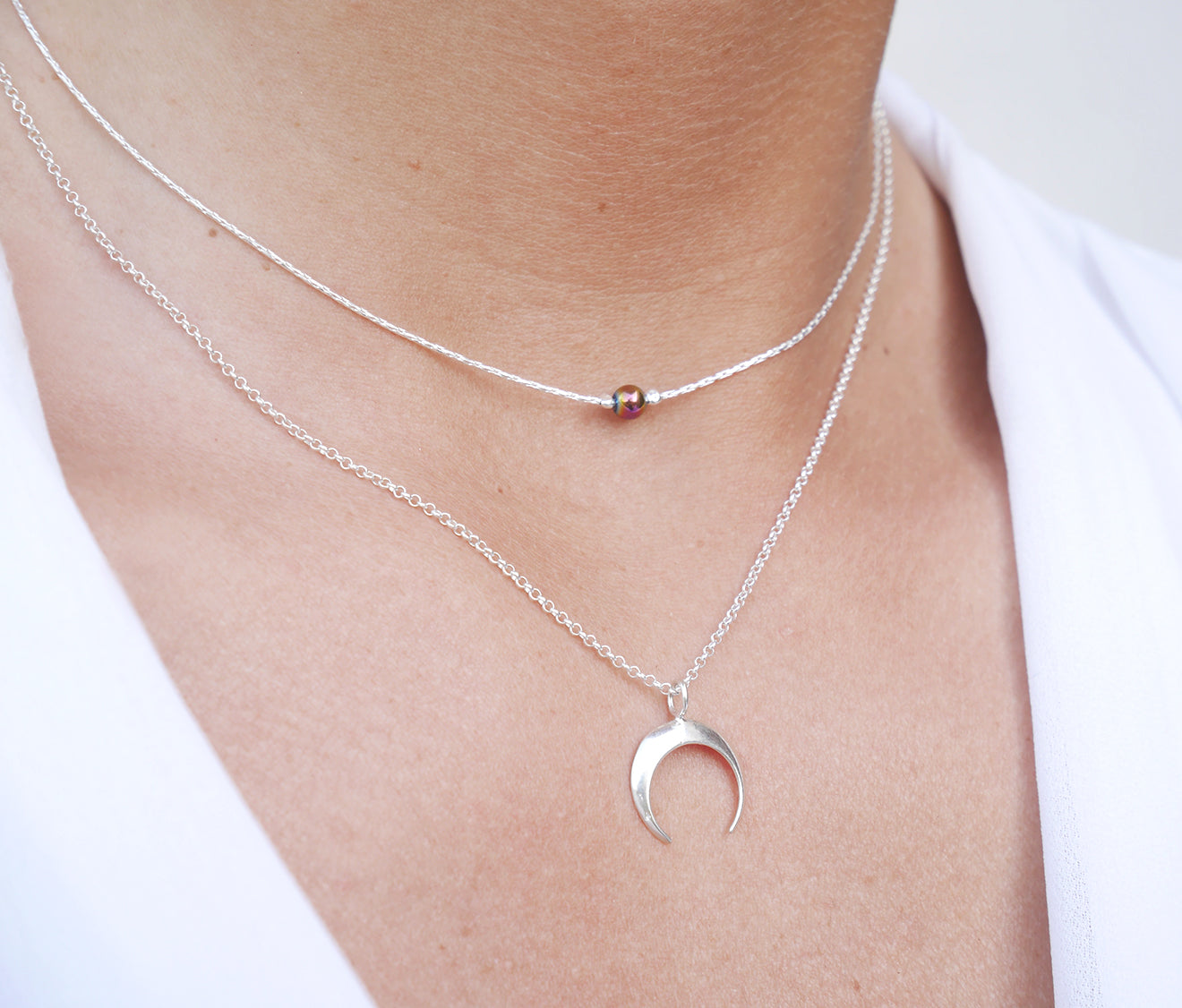 Collier Luna Croissant de lune Argent 925